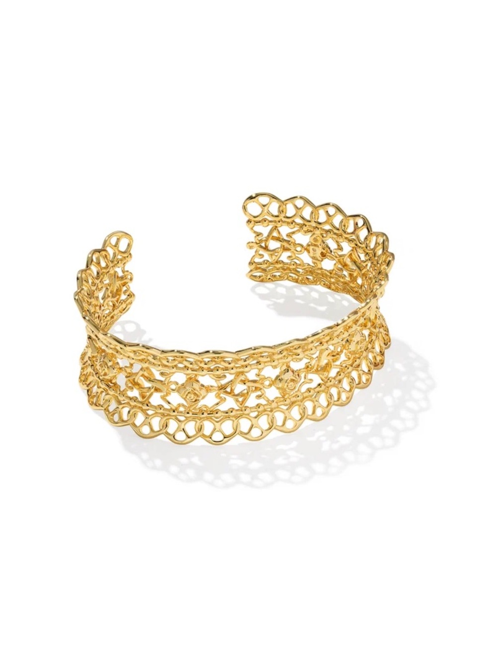Kendra Scott Gold Lace Open Cuff Bracelet